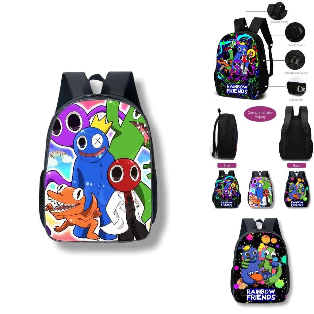Colorful Roblox Rainbow Friends School Backpack With Breathable Nylon Material
