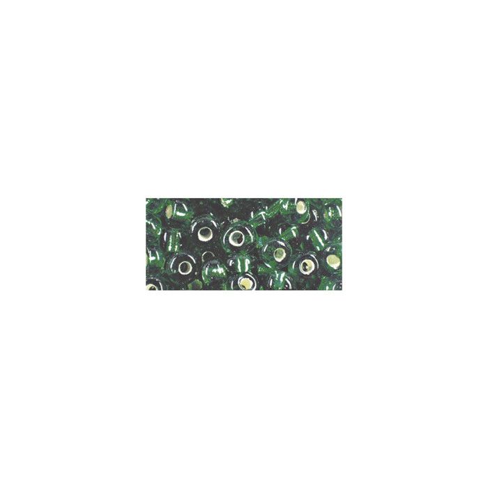 Perle rocaille Garniture argenté 4 mm Vert 17 g