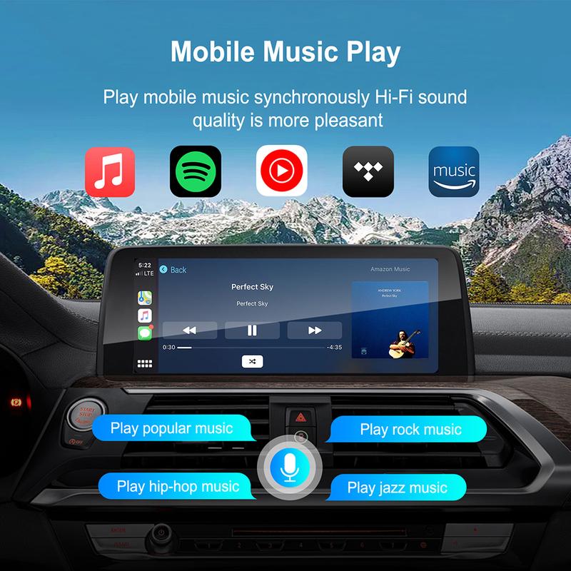 ANYFAR Wireless CarPlay Android AUTO For BMW NBT CIC System For BMW 5 Series F10 F11 2011-2017 NBT CIC Systems Support Phase Airplay