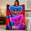 Coperta di Flanella con Stampa Poppy Playtime Morbida Calda Coperta Pluche per Letto Divano Divano Uso Domestico Interno