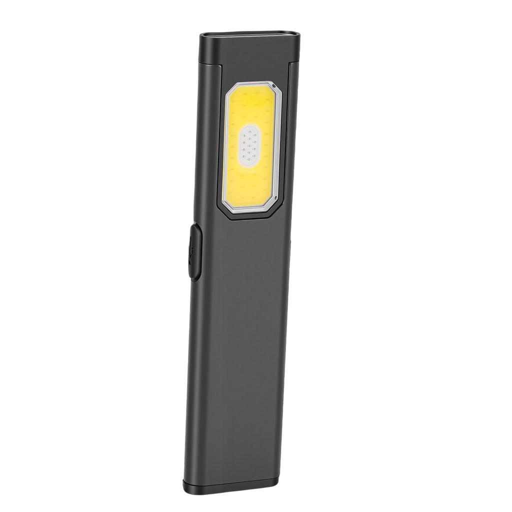 Magnetic EDC Flashlight Waterproofing 5 Gears Lighting Adjustable Portable Flat Pocket Flashlight for Camping Black