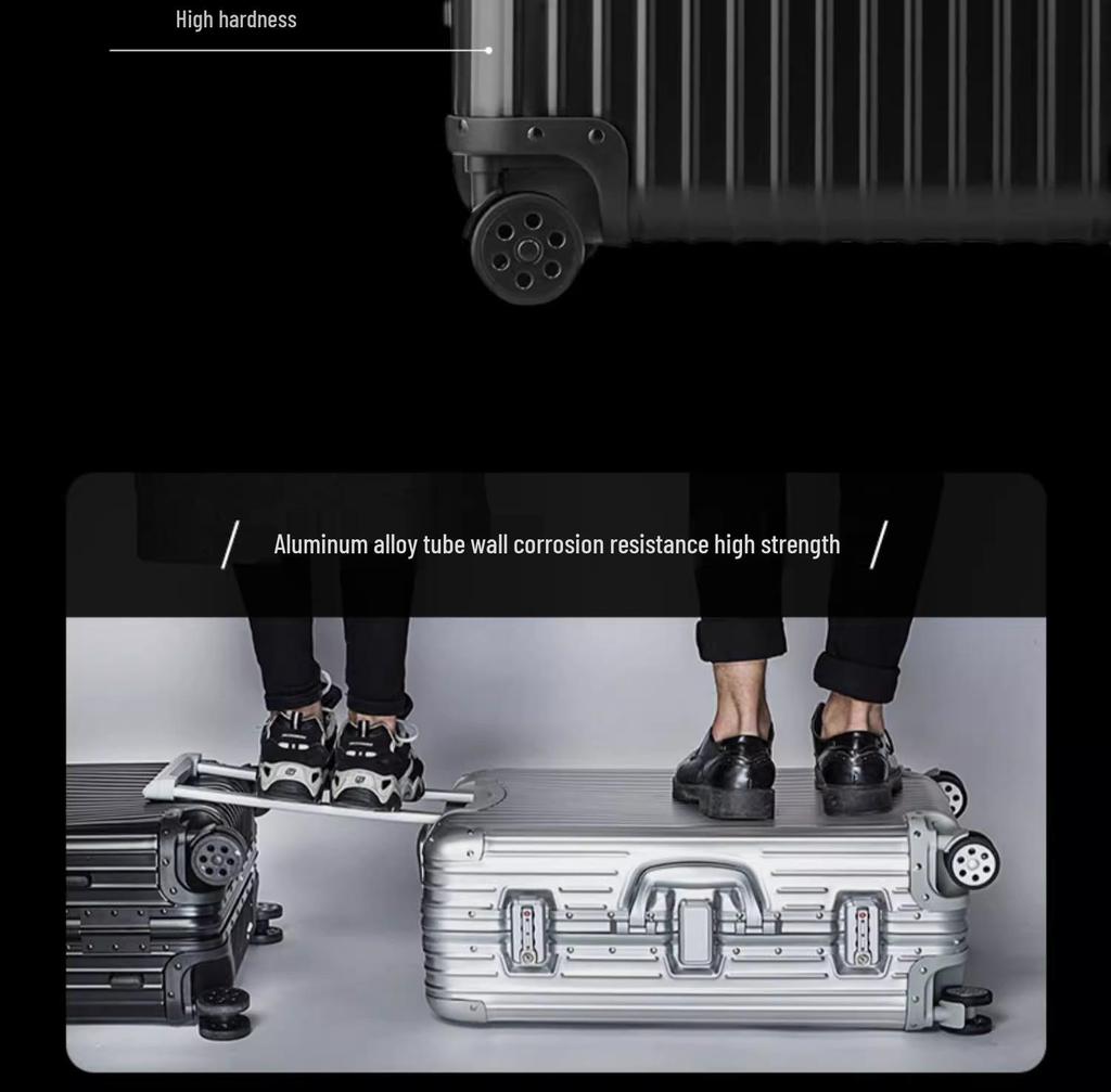 Slightly Flawed Aluminum-Magnesium Carry-on Trolley with Universal Wheels