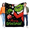 Merry Grinchmas Blanket Cozy Fleece Throw Soft Lightweight for Christmas Holiday Decor Perfect Gift for Family and Friends Ideal