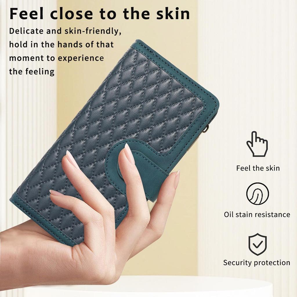 High-End Diamond Buckle Wallet Case for Google Pixel 7A