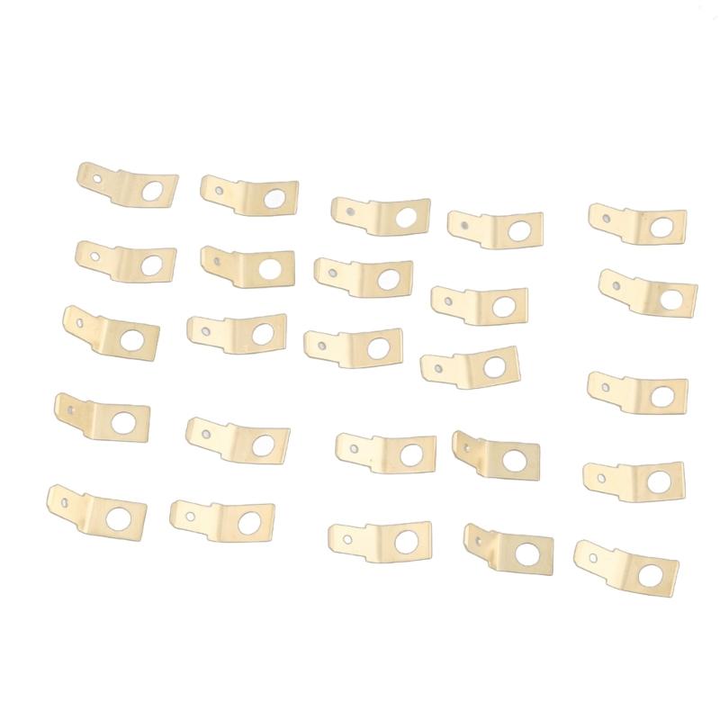 100pcs Brass Solderless Wire Connectors Male Spades Rings Crimps Electrical Supplies Brass Quick Disconnect Adapters Set