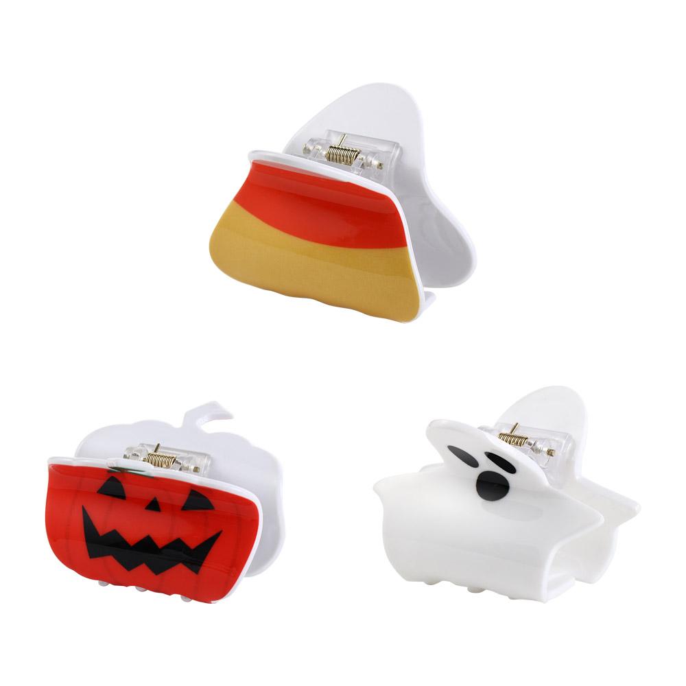 Fashion Halloween Pumpkin Hair Claw Pumpkin Korean Style Ghost Claw Clip Acrylic Shark Clip Pumpkin Crab Clip Female/Girls