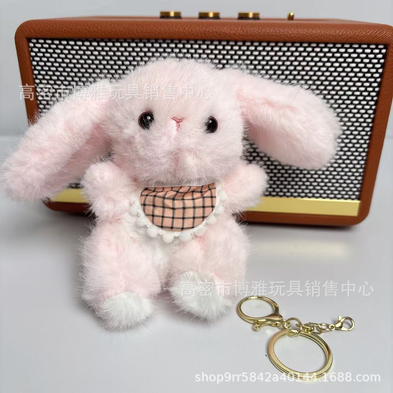 Cute Calico Cat Rabbit Dog Plush Doll Backpack Pendant Gift For Friends Soft Stuffed Toy Keychain rabbit