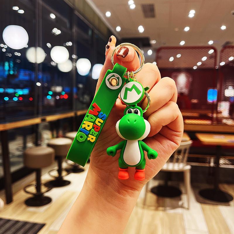 Cute Super Mario Keychain Wholesale Cartoon Car Accessories Mini Doll Bag Pendant Key Ring Keychain Pendant StyleE