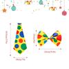 Colorful Polka Dot Print Circus Carnival Clown Props Tie Bow Tie Wigs Hat Headgear Halloween Party Cosplay Funny Joker Costume