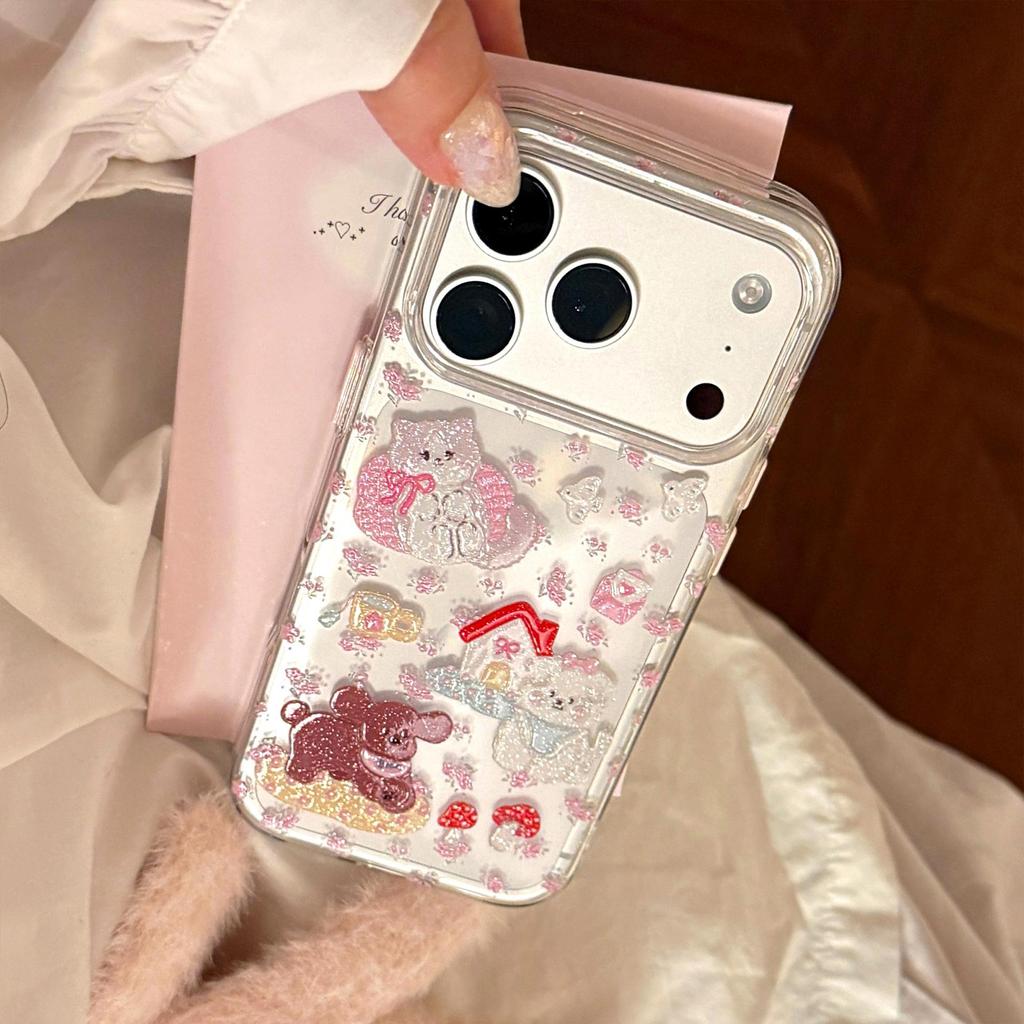 Floral Puppy Phone Case for iPhone 16, iPhone 17, and iPhone 17 Pro Max