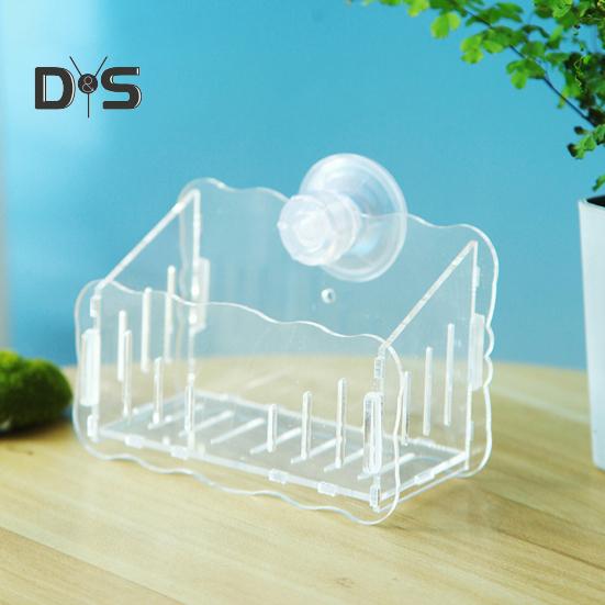 Aquarium Plant Holder Hanging Fish Tank Plant Pot with Suction Cups Clear Acrylic Aquatic Planter Cup Flower Rack