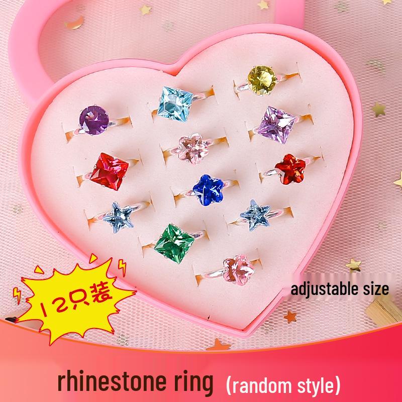 Princess Elsa Frozen Gem Ring for Girls - Cute Diamond Play Accessory