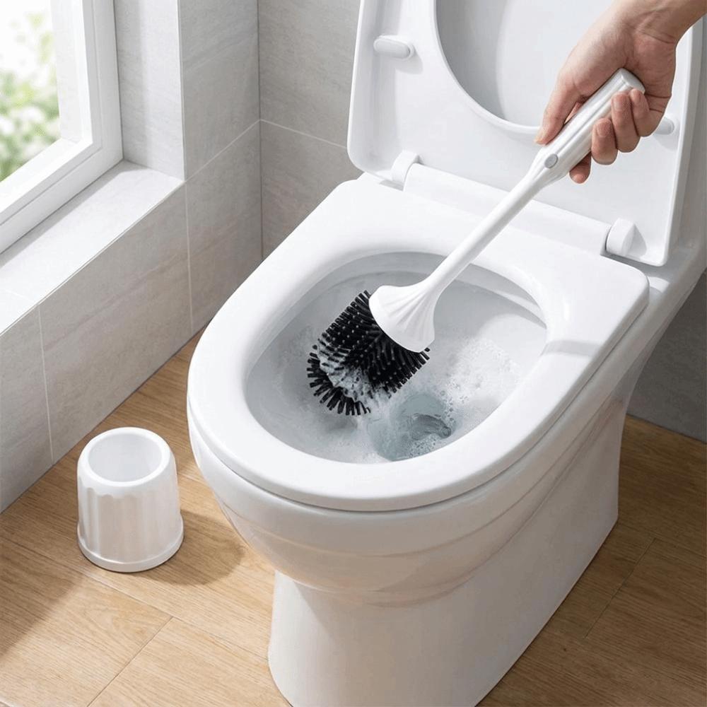 Sturdy Structure Toilet Cleaning Brush Long Service Life Full Coverage Scrubber Daily Use