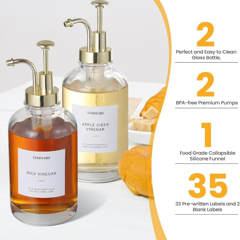 Clear Glass Syrup Bottle Precise Dispensing Coffee Bar Accessories Hand Soap Dispenser  Station