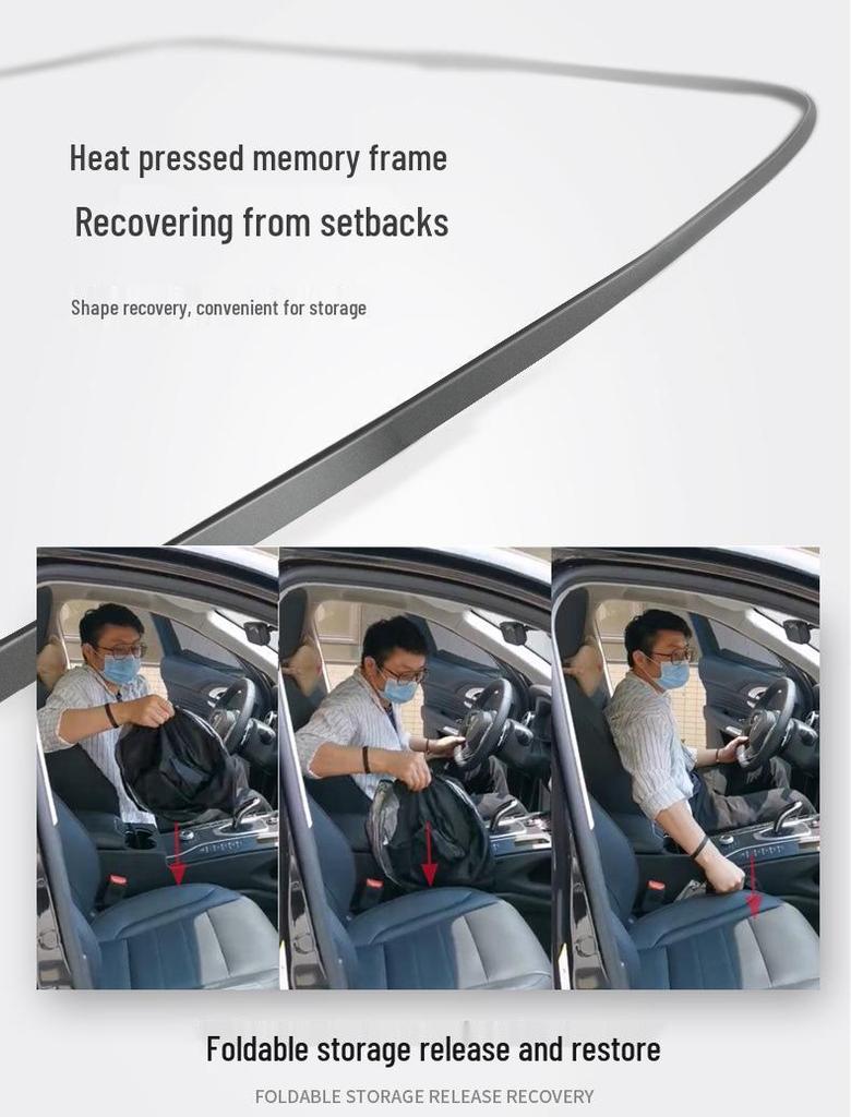 Custom Sunshade for MINI PACEMAN - Full Blackout Front Windshield Protection, Double-Layer Folding Design
