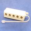 5 Ways 4C RJ11 Telephone Socket Modular Jack Line Splitter Adapter Connector