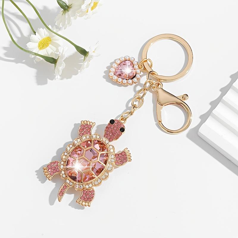 Luxury European Style Cute Turtle Keychain for Women, Creative Bag Charm Accessory