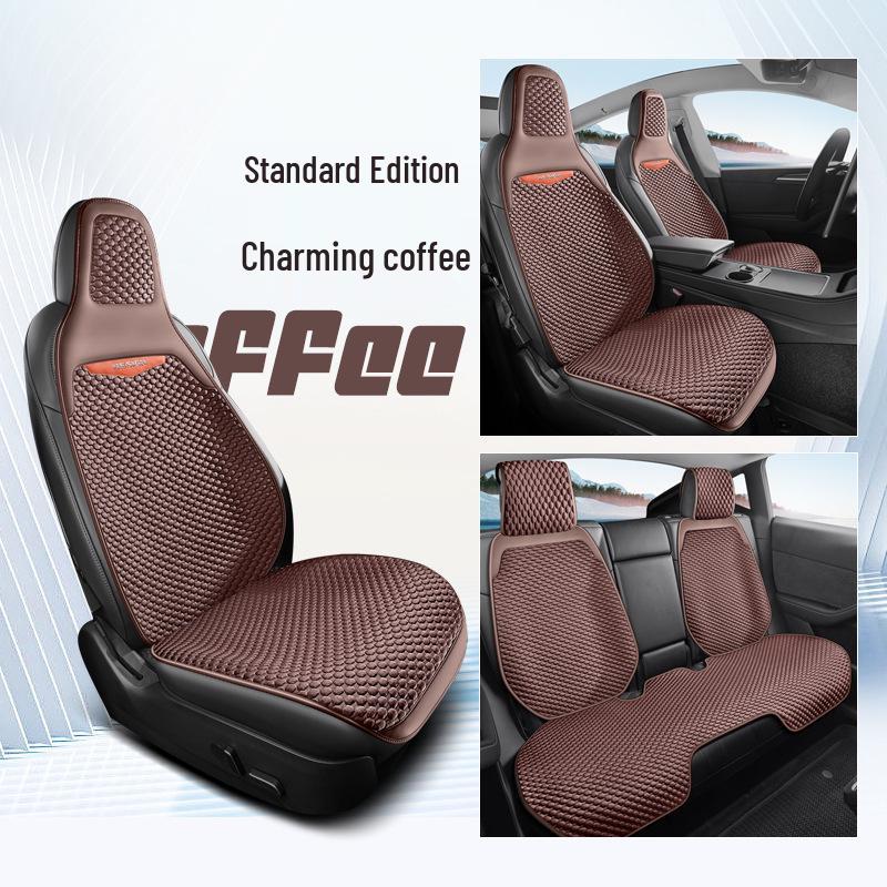 Universal Four-Season Car Seat Cushion: New Energy One-Piece Saddle Cover with Half-Wrap Design