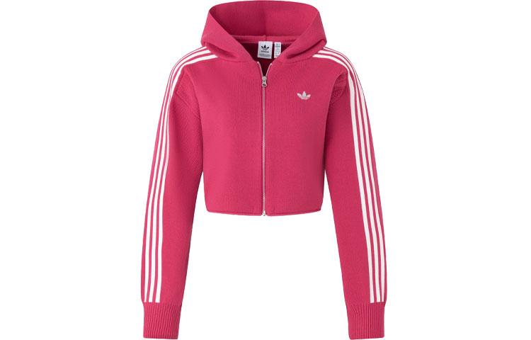 Adidas Originals Premium Zipper Hoodie Sweater Women s Magenta JI7063 M