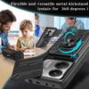 For Xiaomi Poco M7 Pro 5G Case PC+TPU Kickstand Phone Back Cover with Camera Slider