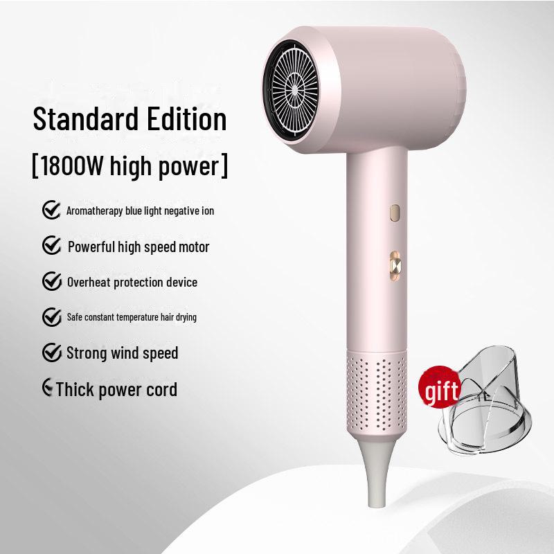 High-Power Blue Light Hair Dryer for Salon & Dorm, Hot/Cold Settings