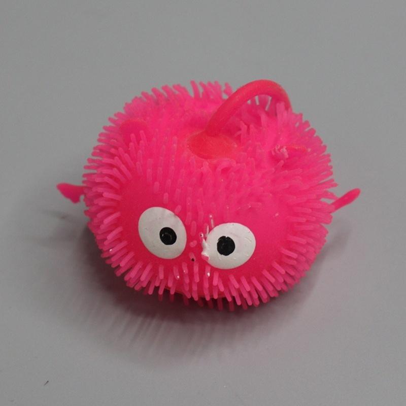 1PC Light Up Sounding Ball Flashing Bouncing Balls Hedgehog Ball (Color: Random)