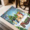 Merry Christmas Celebration Personalized Name Floor Mat Design for Playrooms Foyer Game Room Kitchen Anti-slip Rug Office home decor Wedding Party Gif