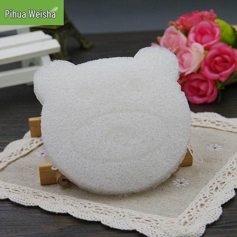 

Konjac Exfoliating Bath Sponge for Children - White Face & Body Scrubber Puff