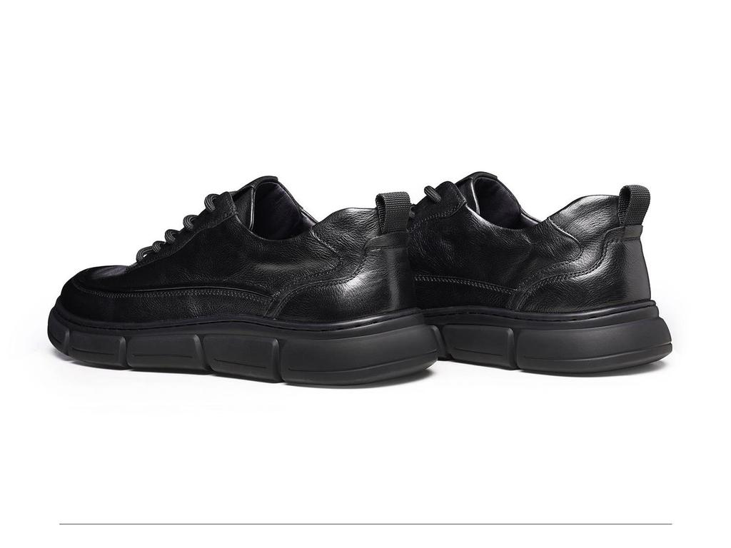 2025 New Men's High-Top Sporty Casual Leather Lace-Up Shoes