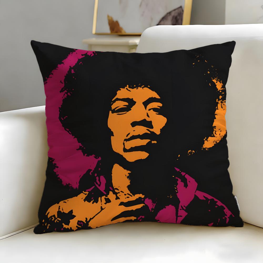 Klasický zpěvák Jimi Hendrix Povlak na polštář Měkký a snadno pratelný Povlak na polštář – Univerzální pro pohovku, postel, cestování a kancelář