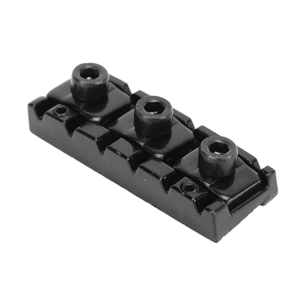 7 String Electric Guitar String Locking Nut Adjusting Height Electric Guitar Locking Nut 42.5mm Black