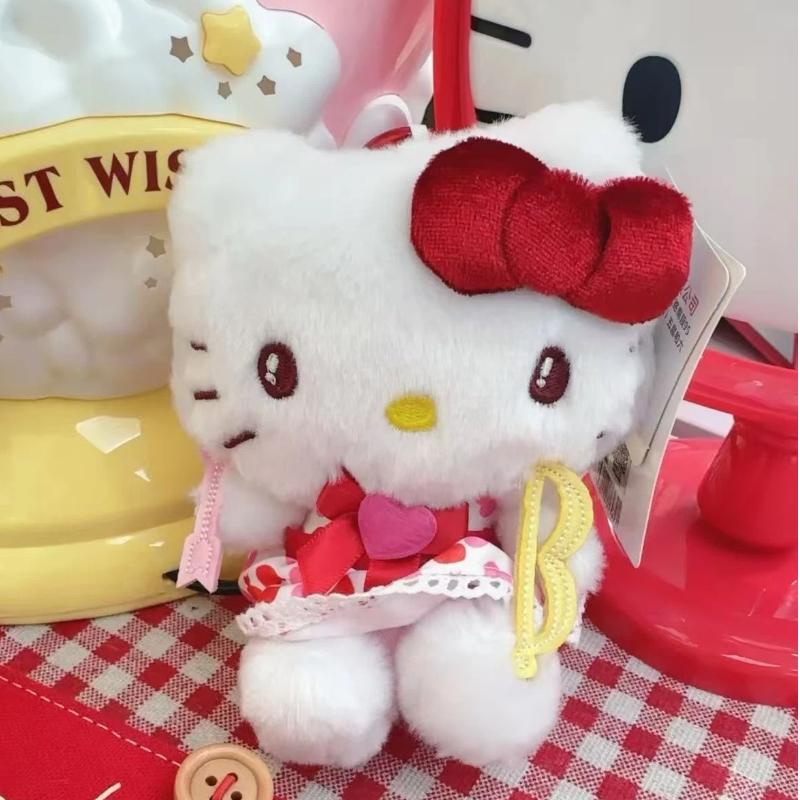Anime Figure Kuromi Cinnamoroll Plush Toy Soft Stuffed Doll Cartoon Keychain Cute Backpack Pendant Decor Birthday Gift For Girls