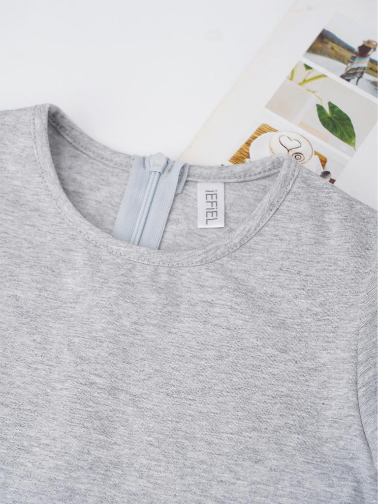 Unisex Ubranka Dziecięce Adaptacyjne Zapięcie na plecach Niewidoczny Zamek Błyskawiczny Zapobiegające Rozbieraniu Kombinezon Okrągły Dekolt Krótki Rękaw Body