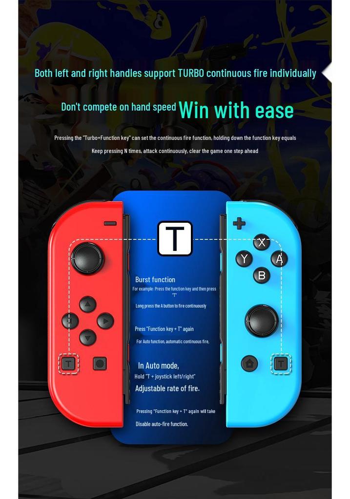 Colorful RGB Switch Joy-Con Controller with Vibration & Six-Axis Gyroscope