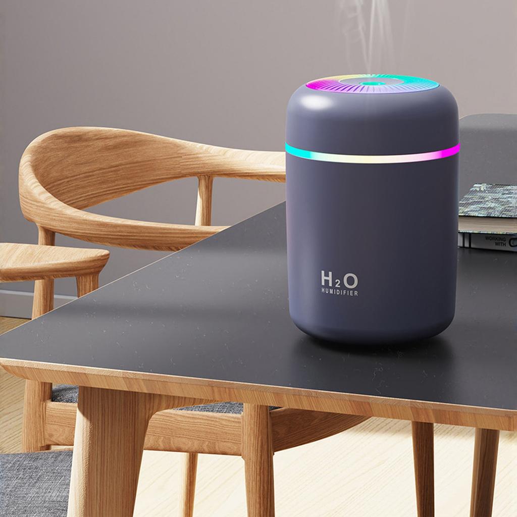 Humidificateur Tasse Colorée avec Lumières Clignotantes, Diffuseur d'Arôme, Purificateur de Bureau et de Voiture