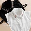 Sequined Womans Detachable Collars White  New Ladies Tie Black False Fake Collar Shirt Women Beading Removable Nep Kraagie