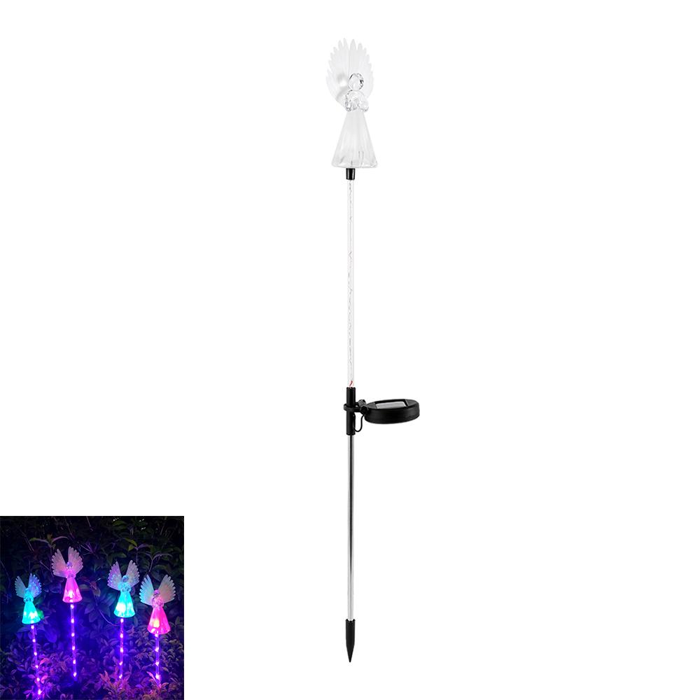 

Солнечные садовые светильники-колышки в виде ангелов, работающие на солнечной энергии, уличные, водонепроницаемые IP65, с изменяющимся цветом для ландшафта, двора, патио, дорожки 2025