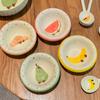 High-value Cute Fruit Seasoning Dish Internet Celebrity Ceramic Dipping Dish Household Small Vegetable Dish Soy Sauce Hot Pot Seasoning Vinegar Dish