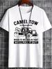 Camel Tow Tow Truck T-Shirt,Soft Breathable & Fade-Resistant, Classic Fit for Daily Casual Wear