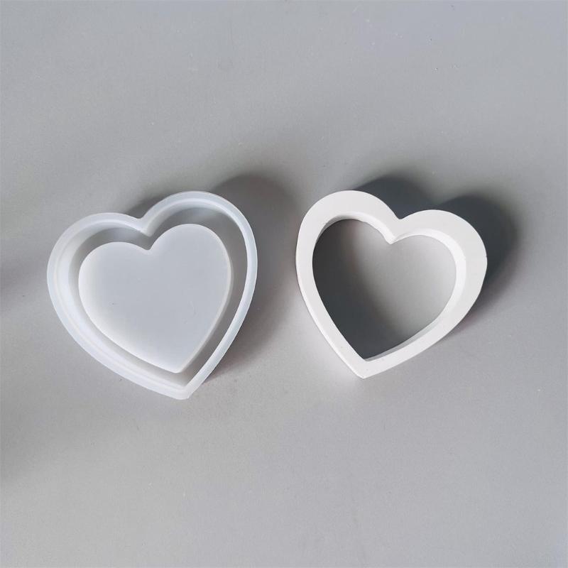 Romance Heart Shaped Silicone Mould for Wedding Valentines Candle Making and Craft Supplies