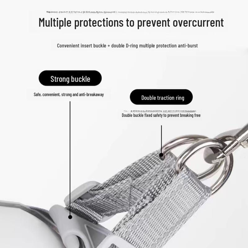 Medium-Large Dog Y-Shaped Escape-Proof Harness and Leash Set