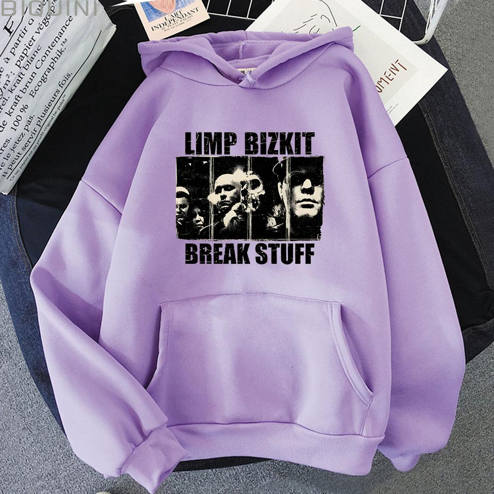 Limp Bizkit Graphic Printing Hoodies Classic Round Neck Long Sleeve Oversized Fleece Hooded  Unisex Pullovers Hoody Sweatshirts