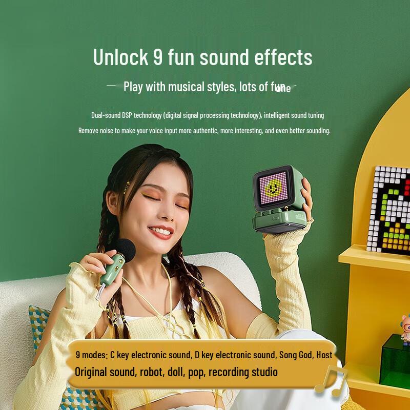 Divoom DITOO MIC Pixel Retro Portable Karaoke Speaker