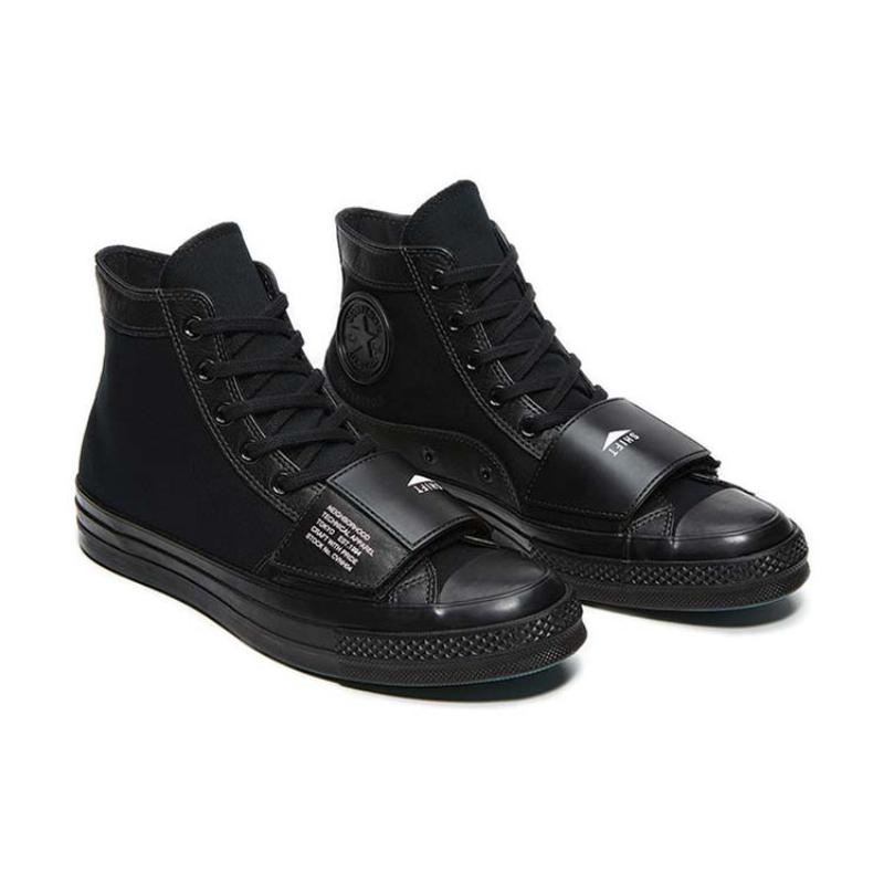 NEIGHBOURHOOD x Converse Chuck Taylor All Star 70 Chuck Taylor All Star Leather Black Soul High Top Board Shoes Unisex Black