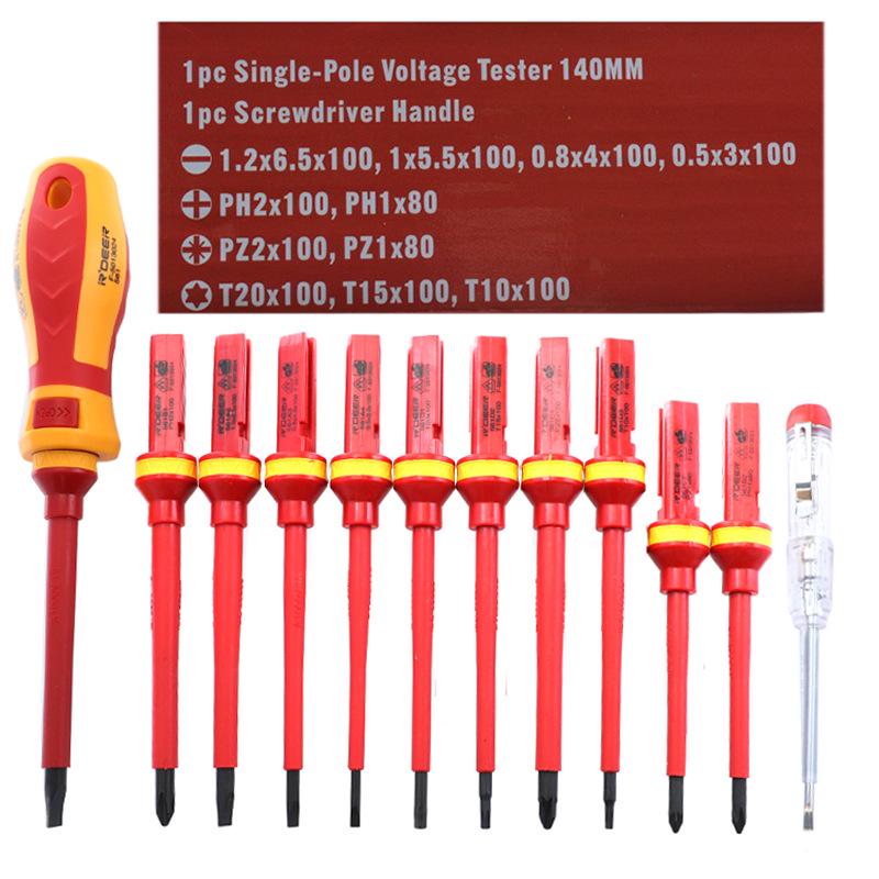 13-Piece 1000V Insulated Electrician's Screwdriver Set