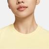 Nike Zenvy Solid Logo Quick-Dry Ribbed Short Sleeve T-Shirt Women Tops Soft-Yellow FN7468-722