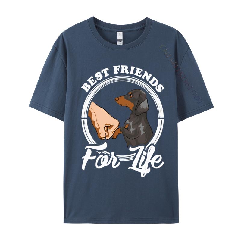 Dachshund Lover Best Friends Life Vintage Tshirt Wholesale Europe T Shirt Cotton Unisex Tops Tees 3d Printed T Shirts