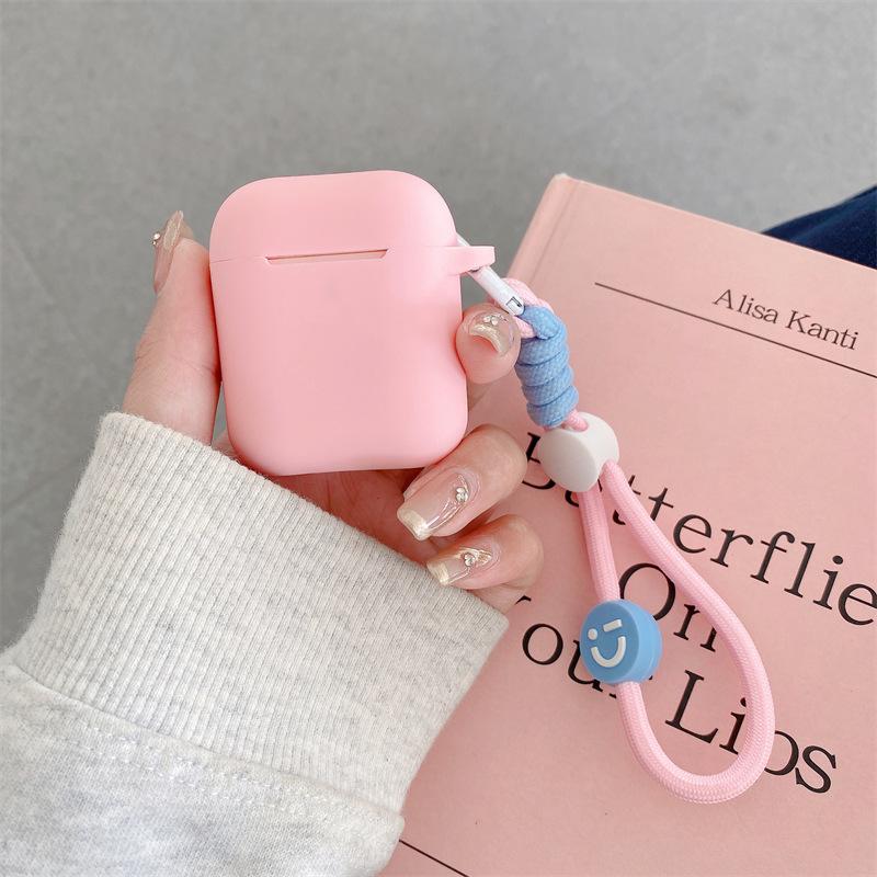 Simple Smiley Face Hand Rope for AirPods Pro1 Generation Protective Cover 1 Generation Pro1 Generation Apple Bluetooth Headset Case