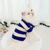 Lovely Casual Dog Stripe Sweatshirt Two-Footed Cotton Fabric Cat T-shirt Vest Undershirt Pet Clothing Summer