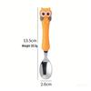 304 Stainless Steel Children's Owl Cutlery Set – Knife, Fork, Spoon for Baby Feeding